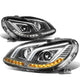 D-Motoring - Headlights - LED DRL+Signal - Black Housing - Clear Lens - Projector - Plug-n-Play - Pair - Mercedes S350 / S430 / S500 / S55 AMG / S600 / S65 AMG - 1