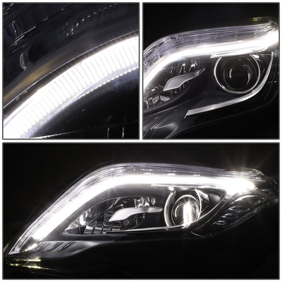 D-Motoring - Headlights - LED DRL+Turn Signal - Black Housing - Projector - Plug-n-Play - Pair - Mercedes GLK250 / GLK280 / GLK300 / GLK350 - 3