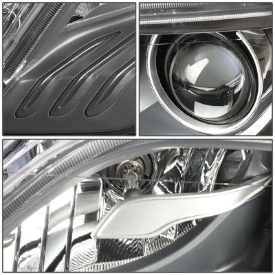 D-Motoring - Headlights - LED DRL+Turn Signal - Black Housing - Projector - Plug-n-Play - Pair - Mercedes GLK250 / GLK280 / GLK300 / GLK350 - 4