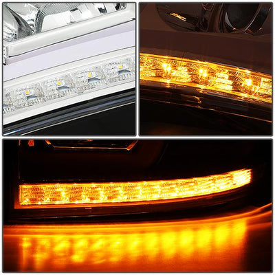 06-09 Ram Truck LED DRL+Sequential Turn Signal Headlights - Clear Lens - Amber Corner - Pair - HL-HPL-RM06-G-CH-AM - 5