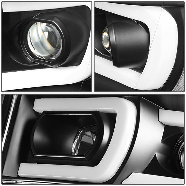 06-09 Ram Truck Dual LED DRL+Sequential Signal Projector Headlights - Clear Lens - Clear Corner - Pair - HL-HPL-RM06-G2-BK-CL1 - 4