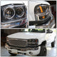 D-Motoring - Headlights - LED Halo Rings - Black Housing - Amber Corner - Projector - Plug-n-Play - Pair - GMC Sierra 1500(HD) / 2500(HD) / 3500(HD) / Sierra C3 / Yukon - 7