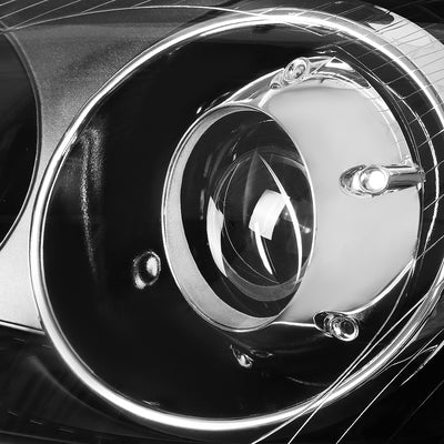 D-Motoring - Headlights - Black Housing - Projector - Plug-n-Play - Pair - Volkswagen Jetta / Rabbit / Golf / GTI / Bora - 2