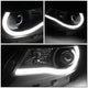 D-Motoring - Headlights - LED DRL U-Strip - Black Housing - Clear Lens - Amber Corner - Projector - Plug-n-Play - Pair - 15-17 Chevy Colorado - 2