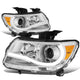 D-Motoring - Headlights - LED DRL U-Strip - Chrome Housing - Clear Lens - Amber Corner - Projector - Plug-n-Play - Pair - 15-17 Chevy Colorado - 1