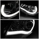 D-Motoring - Headlights - LED DRL U-Strip - Smoked Lens - Amber Corner - Projector - Plug-n-Play - Pair - 15-17 Chevy Colorado - 2