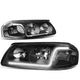 D-Motoring - Headlights - LED DRL - Black Housing - Clear Corner - Plug-n-Play - Pair - 00-05 Chevy Impala - 1