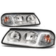 D-Motoring - Headlights - LED DRL - Chrome Housing - Clear Lens - Clear Corner - Plug-n-Play - Pair - 00-05 Chevy Impala - 1
