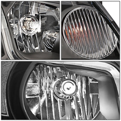 D-Motoring - Headlights - LED DRL - Black Housing - Clear Corner - Plug-n-Play - Pair - Chevy Monte Carlo / Impala / Impala Limited - 6