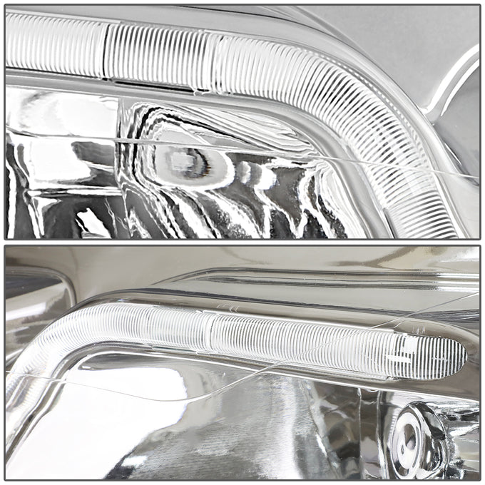 D-Motoring - Headlights - LED DRL - Chrome Housing - Clear Lens - Clear Corner - Plug-n-Play - Pair - Chevy Monte Carlo / Impala / Impala Limited - 5