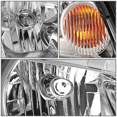D-Motoring - Headlights - LED DRL - Chrome Housing - Clear Lens - Clear Corner - Plug-n-Play - Pair - Chevy Monte Carlo / Impala / Impala Limited - 6