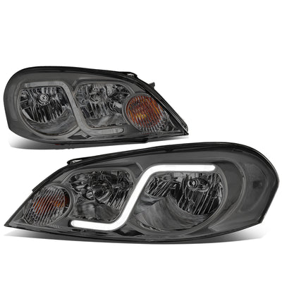 D-Motoring - Headlights - LED DRL - Smoked Lens - Clear Corner - Plug-n-Play - Pair - Chevy Monte Carlo / Impala / Impala Limited - 1