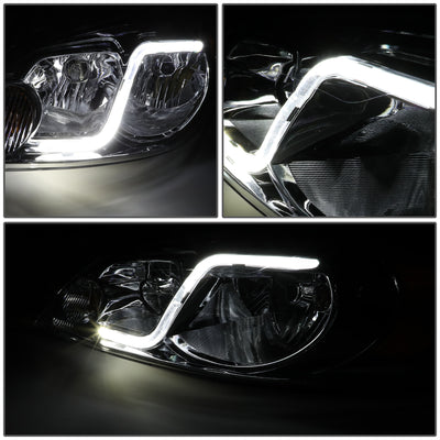 D-Motoring - Headlights - LED DRL - Smoked Lens - Clear Corner - Plug-n-Play - Pair - Chevy Monte Carlo / Impala / Impala Limited - 4