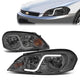 06-16 Chevy Monte Carlo Impala Impala Limited Headlights - LED DRL - Smoked Housing - Clear Corner - Plug-n-Play - Pair