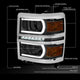 D-Motoring - Headlights - LED DRL+U Halo - Smoked Lens - Amber Corner - Plug-n-Play - Pair - 14-15 Chevrolet Silverado 1500 - 2