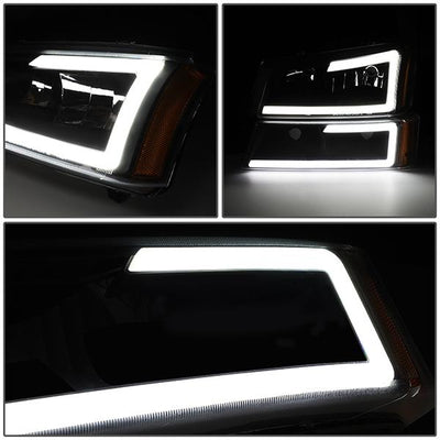 led-drl-03-07-chevy-silverado-1500-2500-3500-avalanche-headlights-bumper-lamps-hl-lb-csil03-bk-am - 4