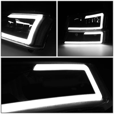 led-drl-03-07-chevy-silverado-1500-2500-3500-avalanche-headlights-bumper-lamps-hl-lb-csil03-bk-cl1 - 4