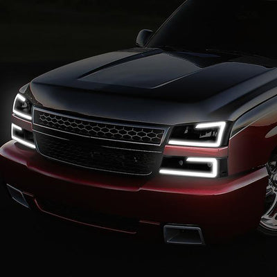 led-drl-03-07-chevy-silverado-1500-2500-3500-avalanche-headlights-bumper-lamps-hl-lb-csil03-bk-sm-cl1 - 10