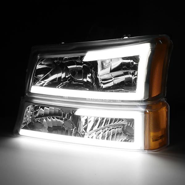 led-drl-03-07-chevy-silverado-1500-2500-3500-avalanche-headlights-bumper-lamps-hl-lb-csil03-ch-am - 3