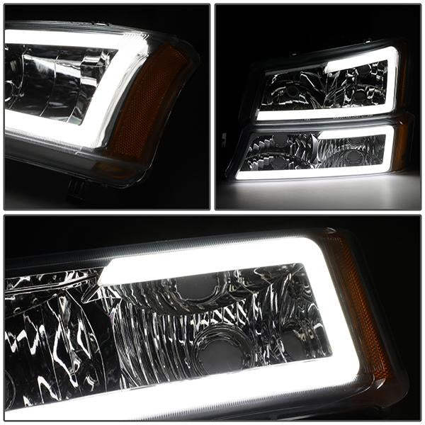 led-drl-03-07-chevy-silverado-1500-2500-3500-avalanche-headlights-bumper-lamps-hl-lb-csil03-ch-am - 4