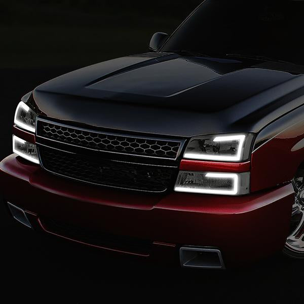 led-drl-03-07-chevy-silverado-1500-2500-3500-avalanche-headlights-bumper-lamps-hl-lb-csil03-sm-cl1 - 10