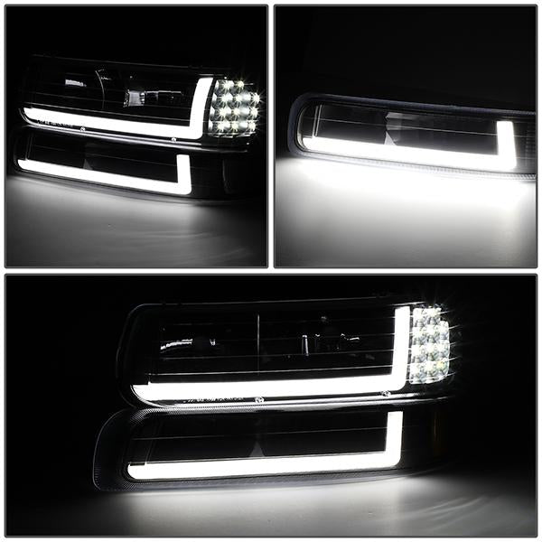 LED DRL Headlights99-02 Chevy Silverado 1500 2500, 00-06 Suburban