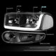 D-Motoring - Headlights - LED DRL - Black Housing - Clear Corner - Plug-n-Play - Pair - GMC SIERRA C3 / 1500 DENALI / CLASSIC / GMC YUKON DENALI / XL 1500 DENALI - 2