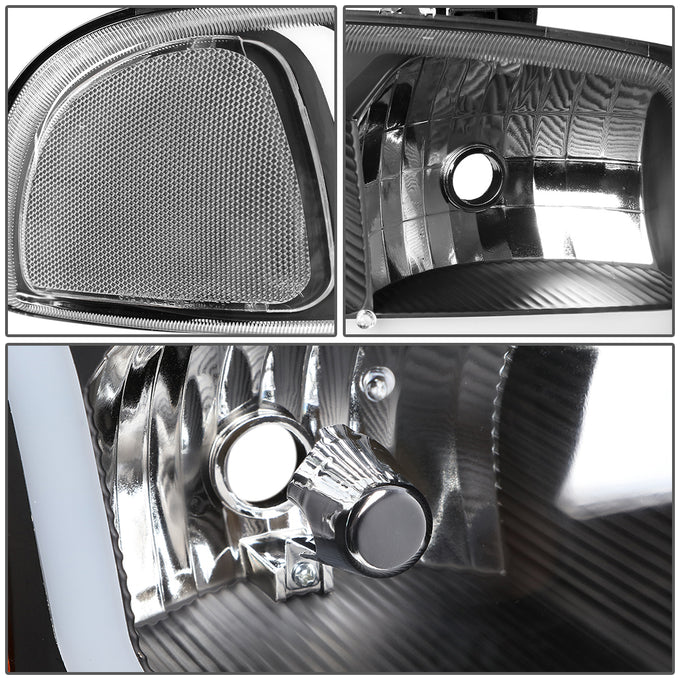 D-Motoring - Headlights - LED DRL - Black Housing - Clear Corner - Plug-n-Play - Pair - GMC SIERRA C3 / 1500 DENALI / CLASSIC / GMC YUKON DENALI / XL 1500 DENALI - 5