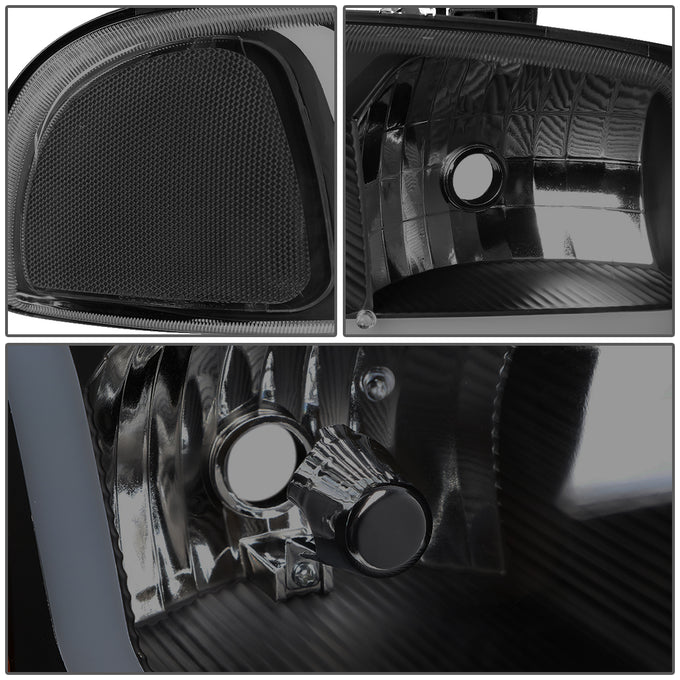 D-Motoring - Headlights - LED DRL - Black Housing - Smoked Lens - Clear Corner - Plug-n-Play - Pair - GMC SIERRA C3 / 1500 DENALI / CLASSIC / GMC YUKON DENALI / XL 1500 DENALI - 5
