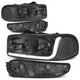 D-Motoring - Headlights - LED DRL - Smoked Lens - Clear Corner - Plug-n-Play - Pair - GMC SIERRA C3 / 1500 DENALI / CLASSIC / GMC YUKON DENALI / XL 1500 DENALI - 1