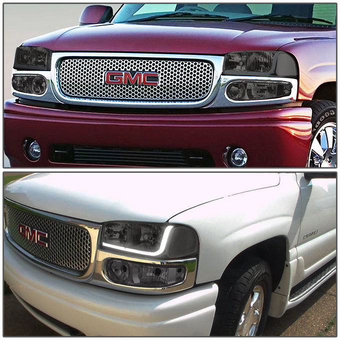 D-Motoring - Headlights - LED DRL - Smoked Lens - Clear Corner - Plug-n-Play - Pair - GMC SIERRA C3 / 1500 DENALI / CLASSIC / GMC YUKON DENALI / XL 1500 DENALI - 7