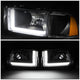 D-Motoring - Headlights - LED DRL - Black Housing - Clear Lens - Amber Corner - Plug-n-Play - Pair - Dodge Ram 1500 / 2500 / 3500 - 3