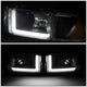 D-Motoring - Headlights - LED DRL - Black Housing - Smoked Lens - Amber Corner - Plug-n-Play - Pair - Dodge Ram 1500 / 2500 / 3500 - 3