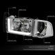 D-Motoring - Headlights - LED DRL - Chrome Housing - Clear Lens - Clear Corner - Plug-n-Play - Pair - Dodge Ram 1500 / 2500 / 3500 - 2