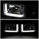 D-Motoring - Headlights - LED DRL - Smoked Lens - Clear Corner - Plug-n-Play - Pair - 94-01 Dodge Ram 1500 / 2500 / 3500 - 3
