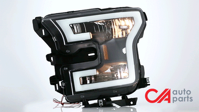 headlights-led-drl-tube-black-housing-clear-lens-amber-corner-plug-n-play-pair-15-17-ford-f-150-hl-lb-f15015-bk-am - 2