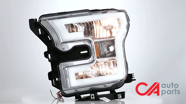 headlights-led-drl-tube-chrome-housing-clear-lens-amber-corner-plug-n-play-pair-15-17-ford-f-150-hl-lb-f15015-ch-am - 9