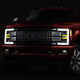 17-19 Ford F-250 F-350 F-450 F-550 Super Duty Headlights - 3D LED DRL - Clear Lens - Clear Corner - Projector - Pair - HL-LB-F25018-BK-CL1 - 3