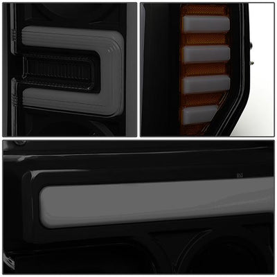 17-19 Ford F-250 F-350 F-450 F-550 Super Duty Headlights - 3D LED DRL - Smoked Lens - Amber Corner - Projector - Pair - HL-LB-F25018-BK-SM-AM - 7