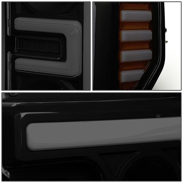 17-19 Ford F-250 F-350 F-450 F-550 Super Duty Headlights - 3D LED DRL - Smoked Lens - Amber Corner - Projector - Pair - HL-LB-F25018-BK-SM-AM - 7