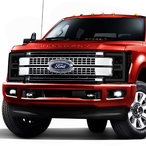 17-19 Ford F-250 F-350 F-450 F-550 Super Duty Headlights - 3D LED DRL - Smoked Lens - Amber Corner - Projector - Pair - HL-LB-F25018-BK-SM-AM - 11