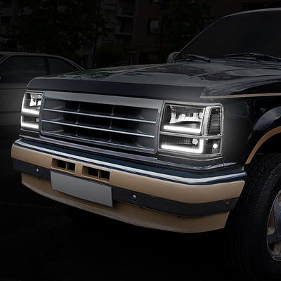 led-drl-bar-91-94-ford-explorer-headlights-bumper-corner-lamps-black-housing-hl-lb-fexp91-bk-cl1 - 9