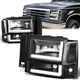 led-drl-bar-91-94-ford-explorer-headlights-bumper-corner-lamps-black-housing-hl-lb-fexp91-bk-cl1 - 1