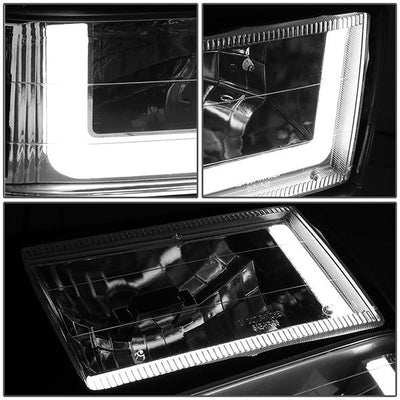 led-drl-bar-91-94-ford-explorer-headlights-bumper-corner-lamps-chrome-housing-hl-lb-fexp91-ch-cl1 - 4