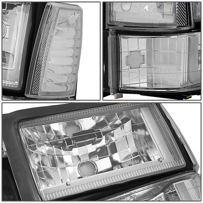 led-drl-bar-91-94-ford-explorer-headlights-bumper-corner-lamps-chrome-housing-hl-lb-fexp91-ch-cl1 - 5