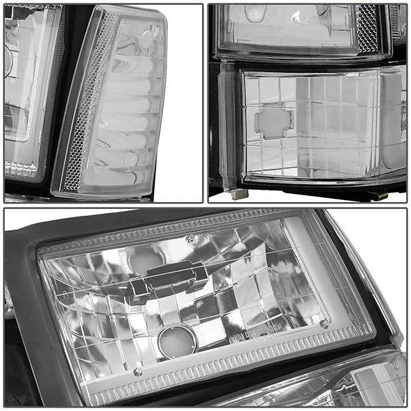 led-drl-bar-91-94-ford-explorer-headlights-bumper-corner-lamps-chrome-housing-hl-lb-fexp91-ch-cl1 - 5