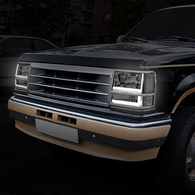 led-drl-bar-91-94-ford-explorer-headlights-bumper-corner-lamps-smoked-lens-hl-lb-fexp91-sm-cl1 - 9