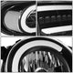 07-14 Toyota FJ Cruiser Headlights - LED DRL+Sequential Turn Signal - Clear Lens - Clear Corner - Pair - HL-LB-FJC07-BK-CL1 - 6