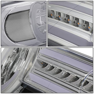 07-14 Toyota FJ Cruiser Headlights - LED DRL+Sequential Turn Signal - Clear Lens - Clear Corner - Pair - HL-LB-FJC07-CH-CL1 - 6