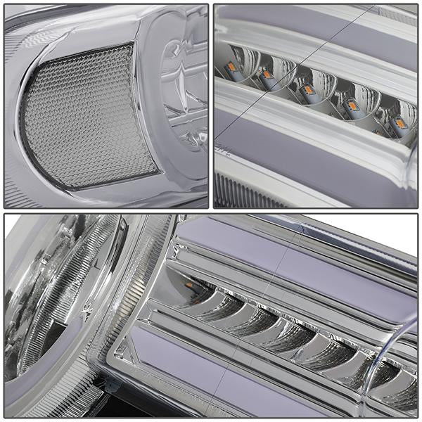 07-14 Toyota FJ Cruiser Headlights - LED DRL+Sequential Turn Signal - Clear Lens - Clear Corner - Pair - HL-LB-FJC07-CH-CL1 - 6